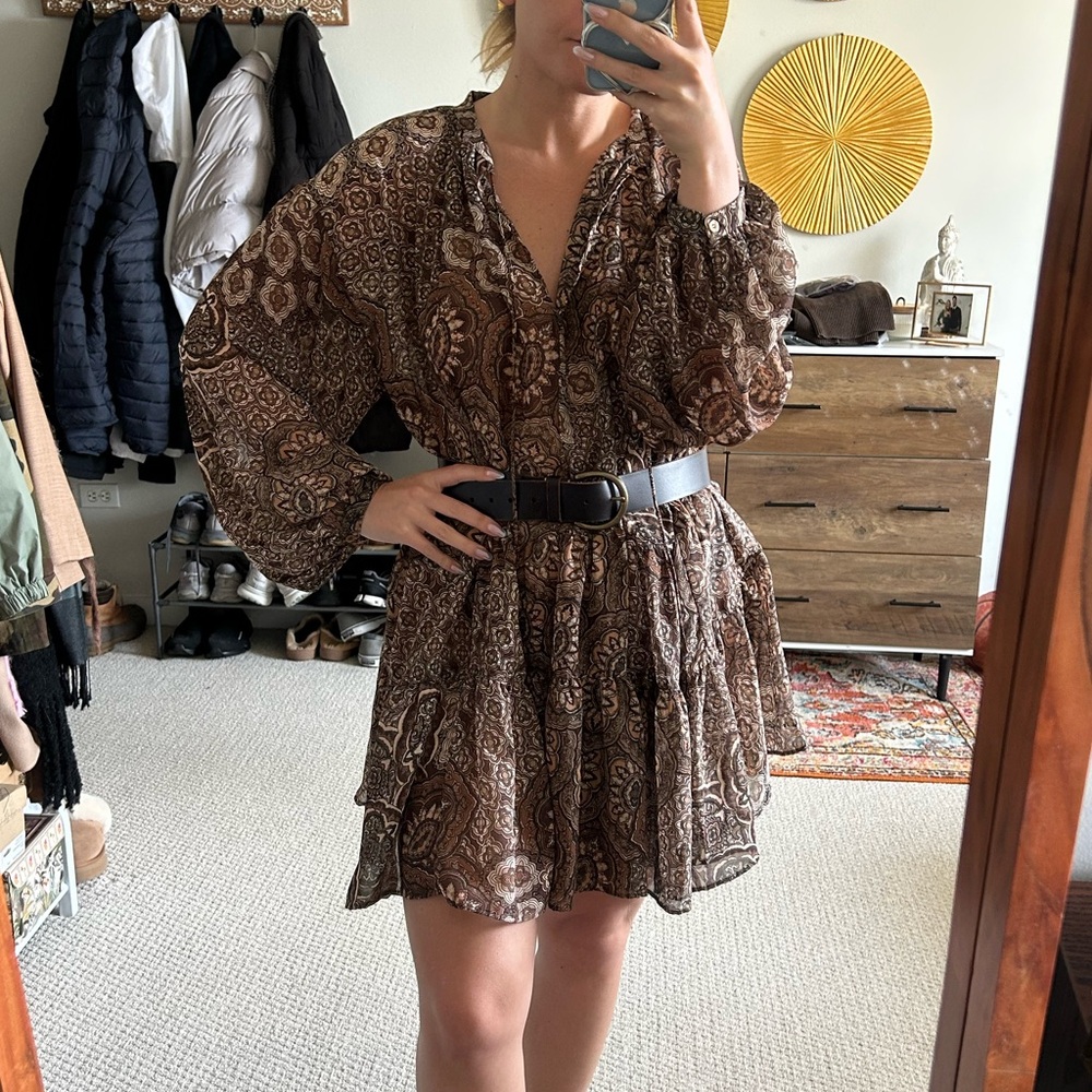 Brown Boho Dress
